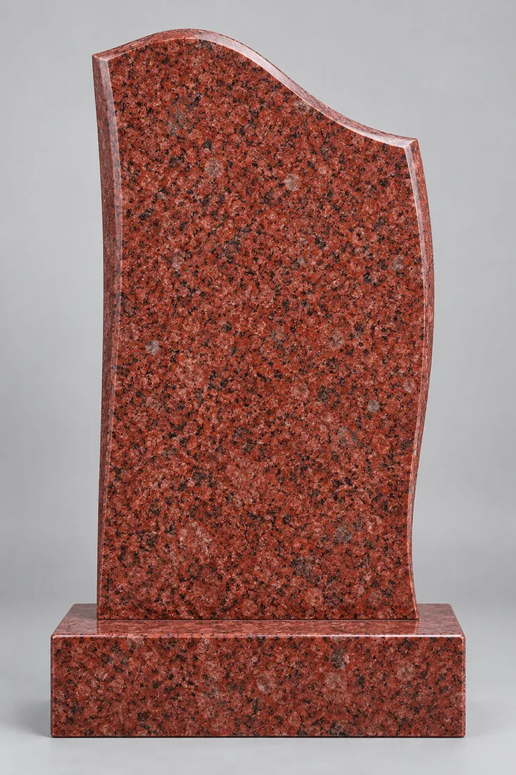 Red granite monuments