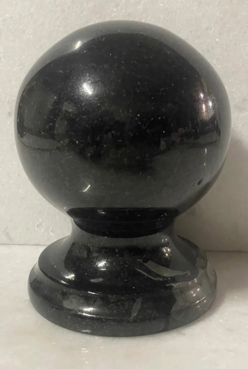 granite sphere for Monument 20х14 cm with gabbro Buky