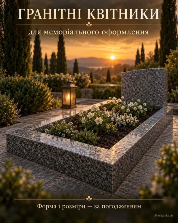 Гранитные цветники