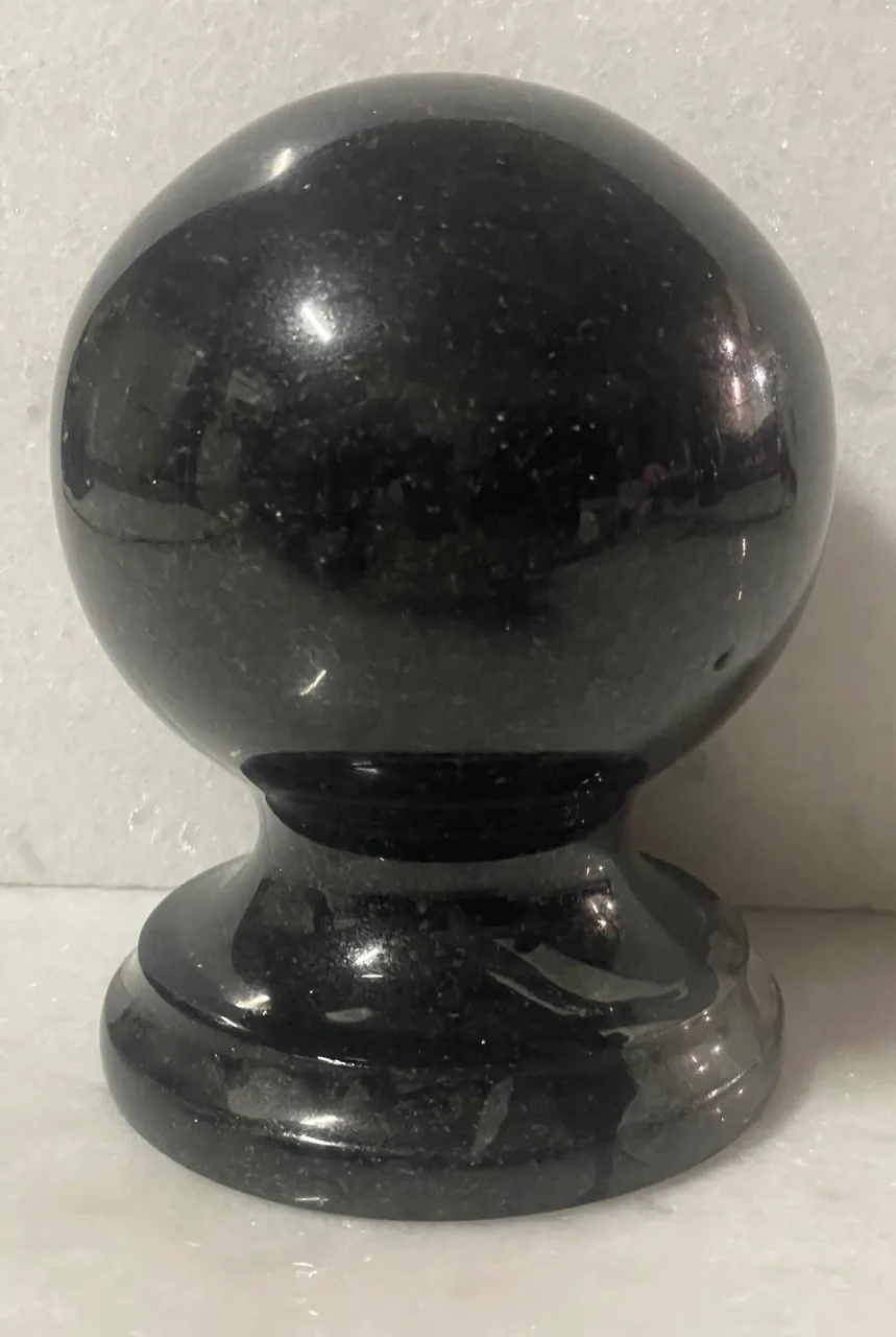 granite sphere for Monument 20х14 cm with gabbro Buky