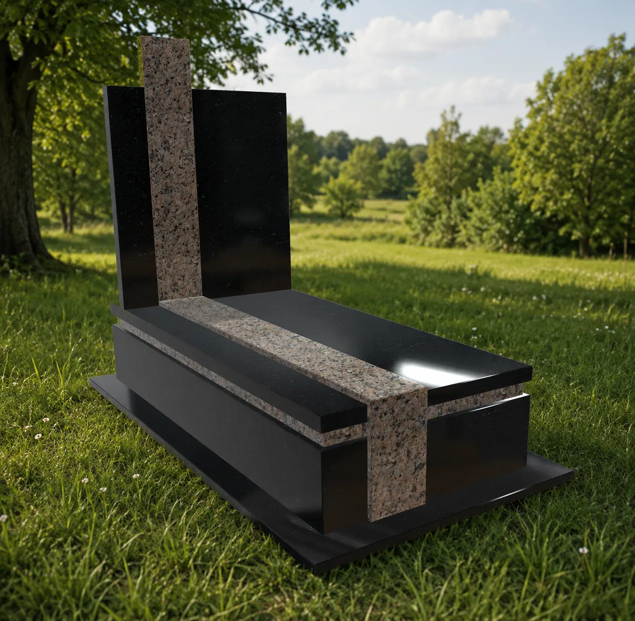 Monument in European style with granite 200×100 cm, NG-2010FUGG