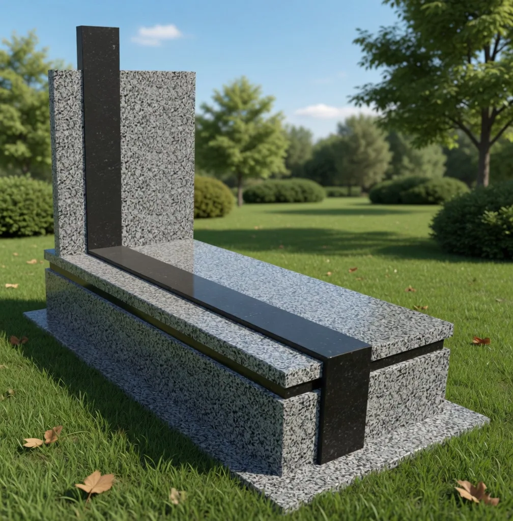 Monument in European style with Pokostivka granite 200×100 cm, NG-2010GGGU