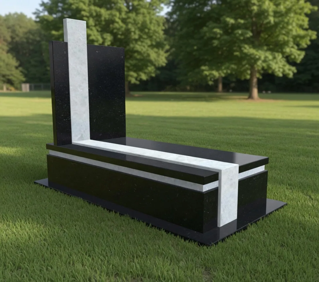 Monument in European style with marble and gabbro 200×100 cm, NG-2010NVGG