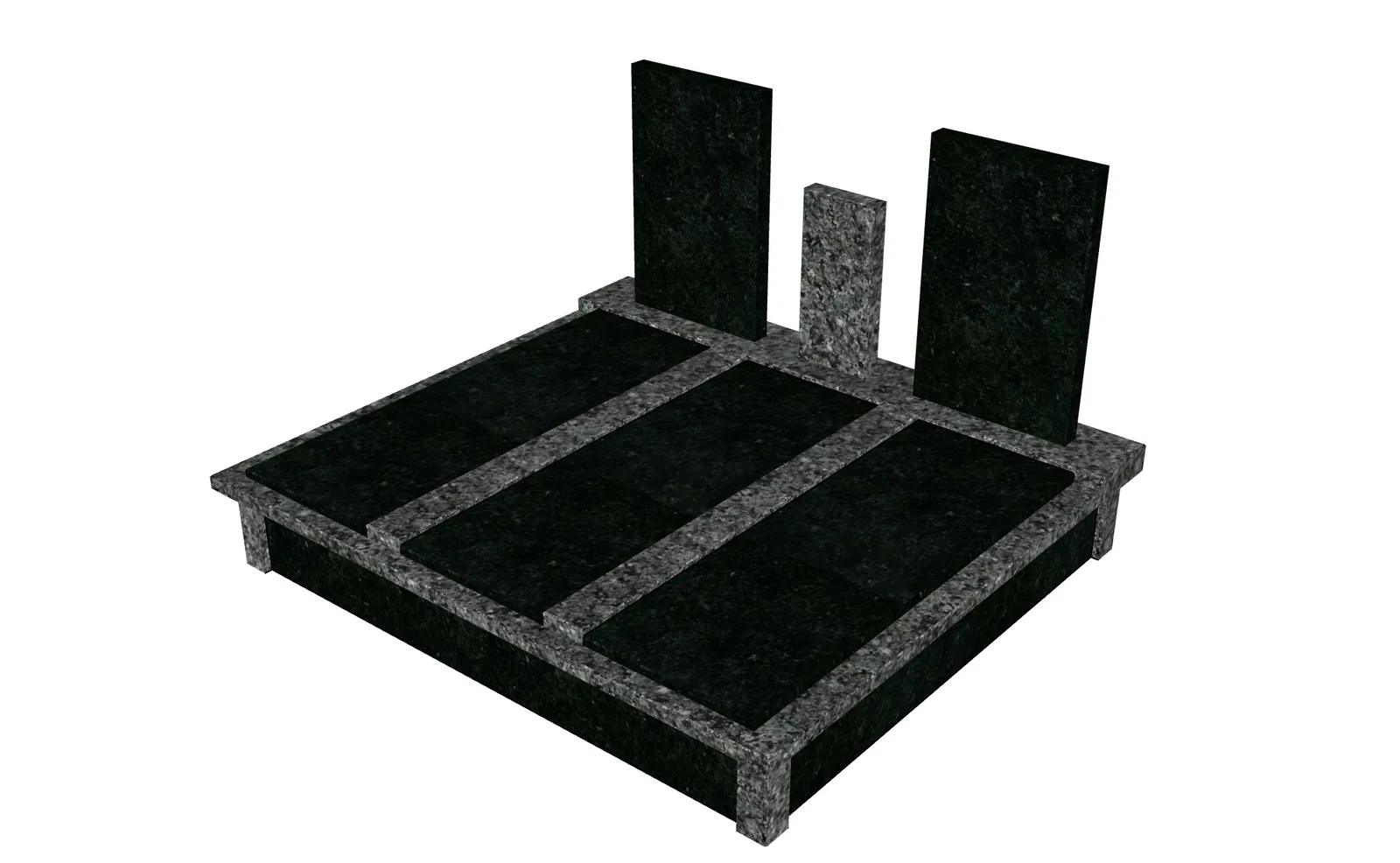 Monument double 210х230cm with gabbro Buky, granite Chorna Monument double 210х230cm with gabbro Buky, granite Chorna