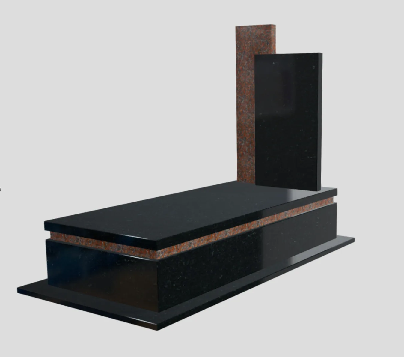 Monument with granite 200×100 cm, European style, NG-1010ARGG Monument with granite 200×100 cm, European style, NG-1010ARGG
