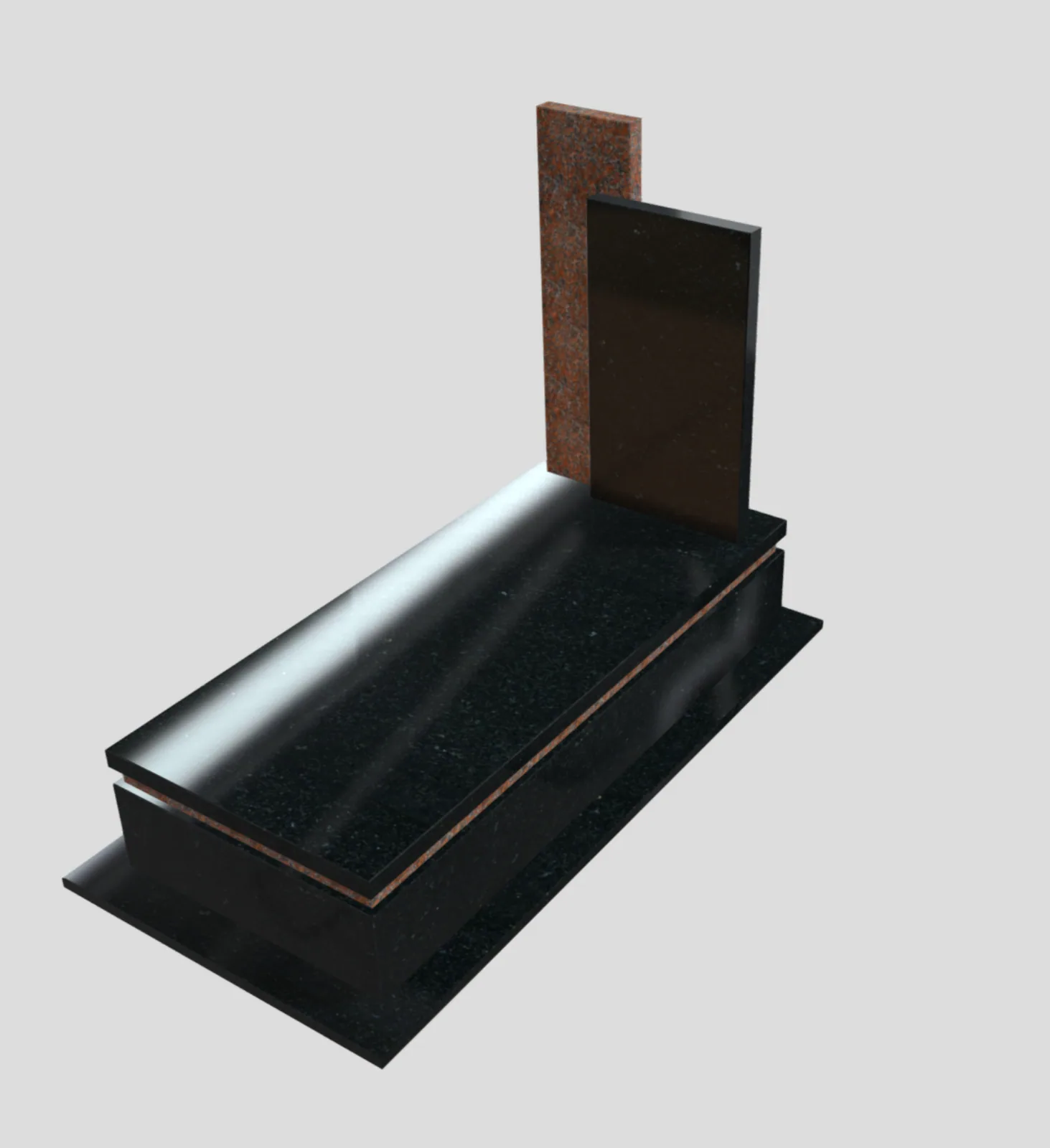 Monument with granite 200×100 cm, European style, NG-1010ARGG Monument with granite 200×100 cm, European style, NG-1010ARGG