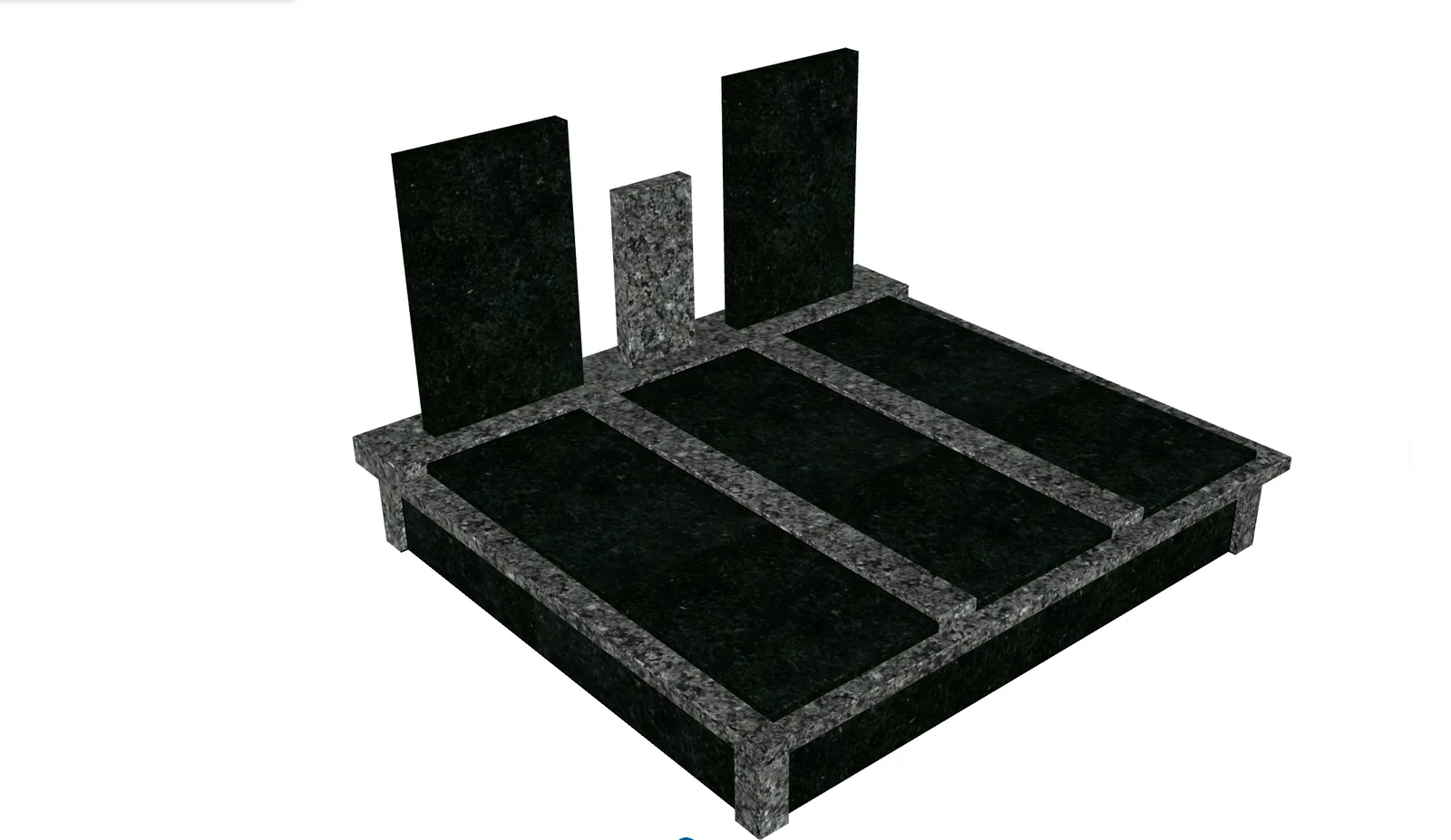 Monument double 210х230cm with gabbro Buky, granite Chorna Monument double 210х230cm with gabbro Buky, granite Chorna
