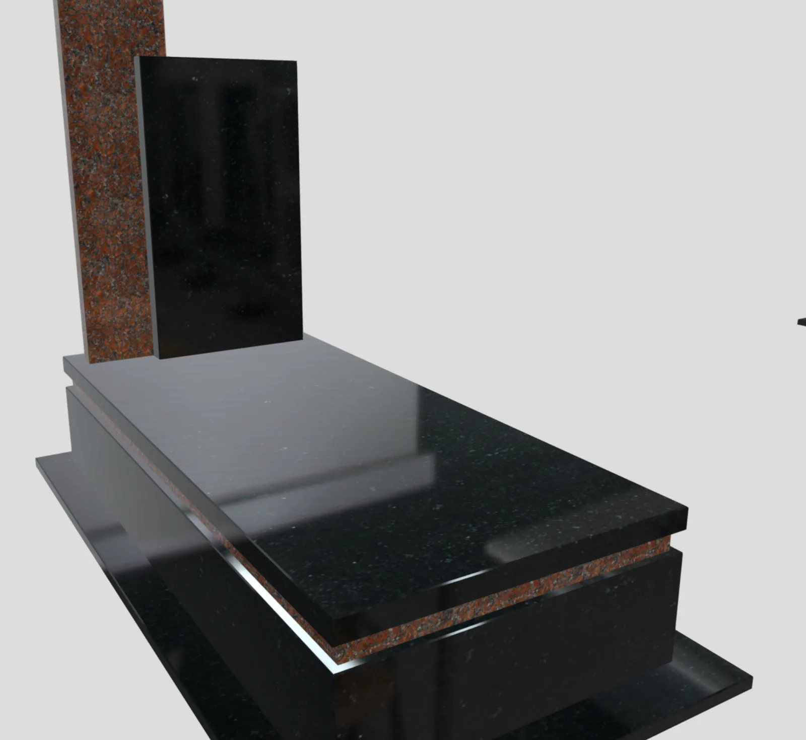 Monument with granite 200×100 cm, European style, NG-1010ARGG Monument with granite 200×100 cm, European style, NG-1010ARGG